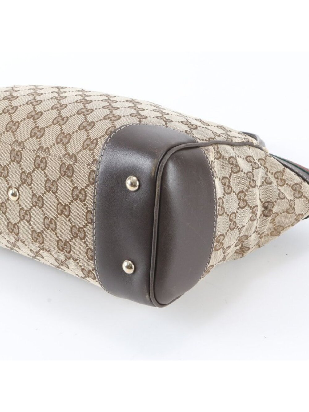 Gucci GG Canvas Sherry Line Mayfair Leather Tote Shoulder Hand - Picture 4 of 10